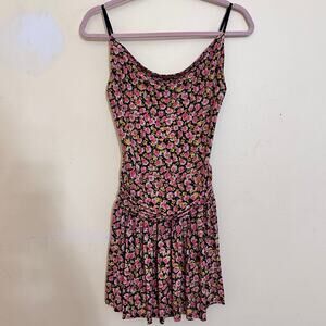 Alexia Admor New York Floral Mini Dress Size Small Crowl Neck
